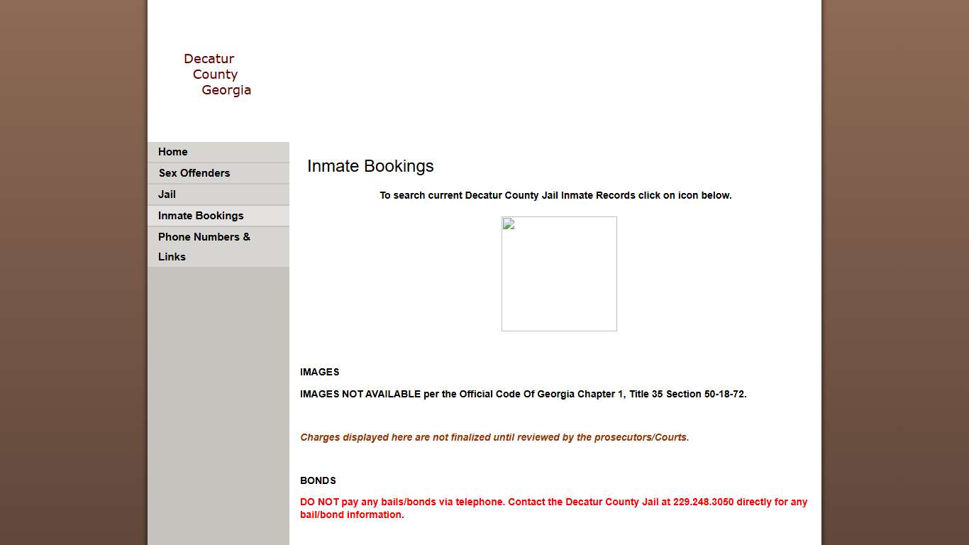 Inmate Bookings Decatur County Sheriff's Office