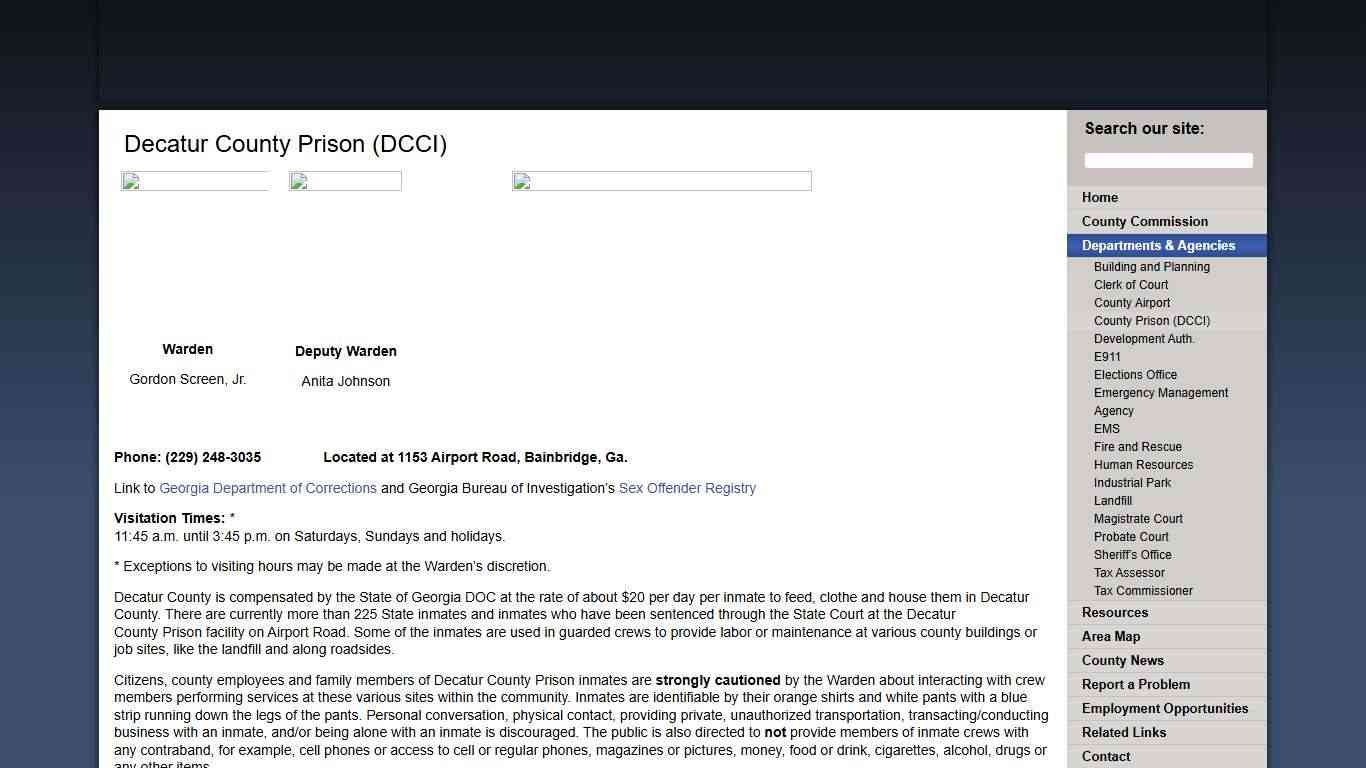 Decatur County Prison (DCCI) Decatur County GA