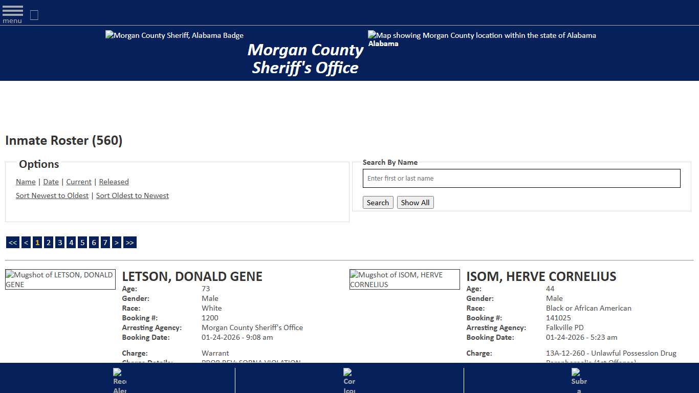 Inmate Roster - Current Inmates Booking Date Descending - Morgan County Sheriff, Alabama