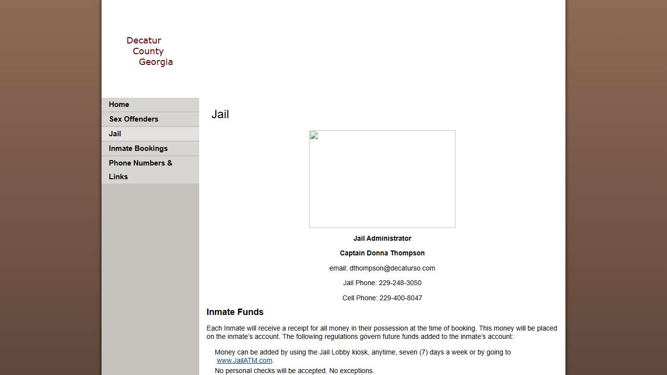 Jail Decatur County Sheriff's Office